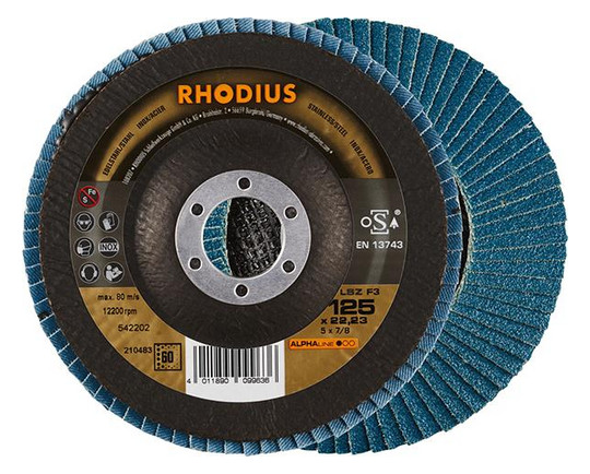 RHODIUS-Lamellenschleifscheibe LSZ F3 - 125mm, K60,...