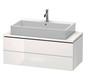 Duravit Waschtisch-Unterschrank Compact L-Cube 102 x 47,7 cm, eiche schwarz, für Konsole, 2 Schubkästen