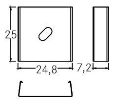 Befestigungsset alu L25mm B24,8mm H7,2mm