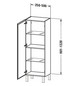 Duravit Halbhochschrank L-Cube individual, Tür links, eiche schwarz