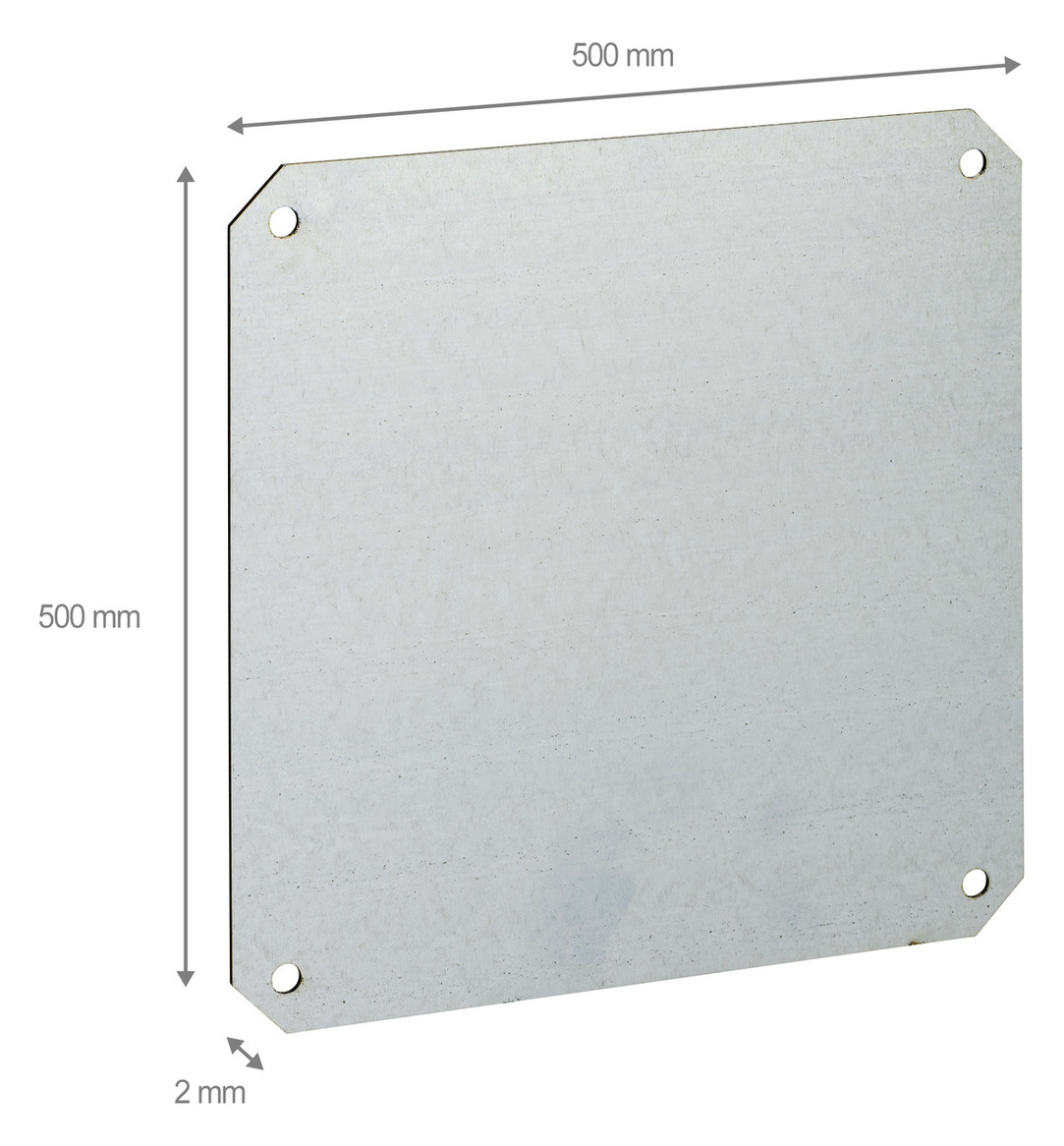 Montageplatte 230x230x1,5mm Metall