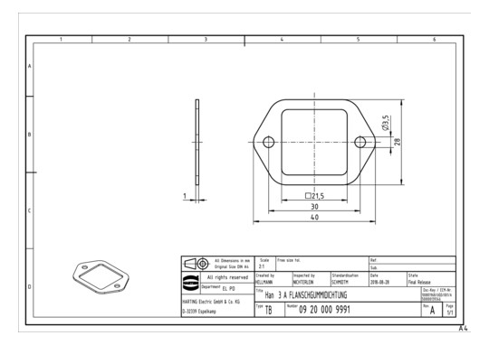 HART HAN 3 A FLANSCHGUMMIDI  09200009991 