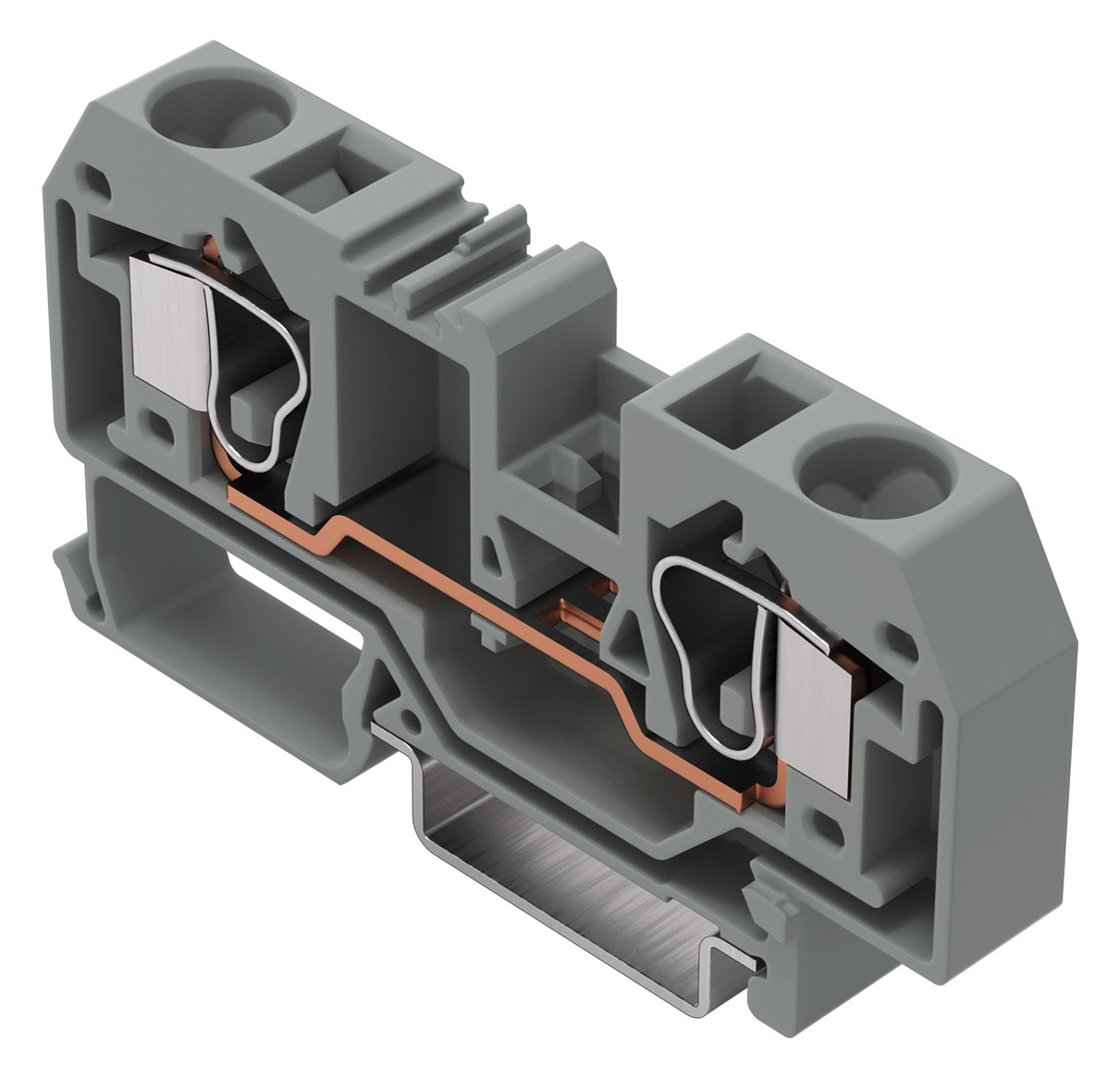 Reihenklemme 0,2-10qmm Serie 284 1Etage 2kl gr 57A Hutschiene TH35