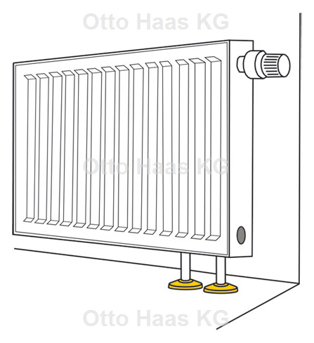 HAAS Klapprosette 50 x 15 mm, weiß, Polypropylen, für Heizkörper