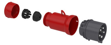 CEE-Stecker 4p 32A IP44 Acti9 380-415 V (50+60 6h Schraubkl Kst Verschraubung