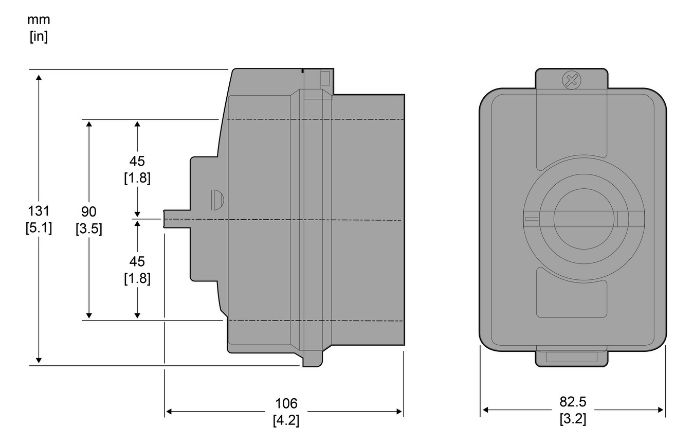 Lastschalter 3p 5,5kW Ein/Aus 16A IP55 Komplettger_im_Geh kurz.Drehgriff