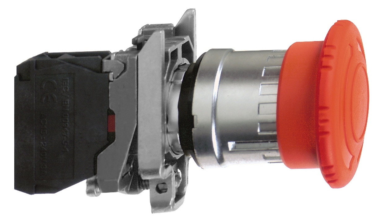 Not-Aus Taster EB IP66 Dreh 2Ö Ø22,5mm Schraub Einb