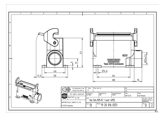 HART Sockelgeh.-Untert. M25  19200160251 