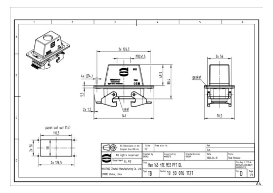 HART Han 16B-GG-M32-WDF-QB   19300161121 
