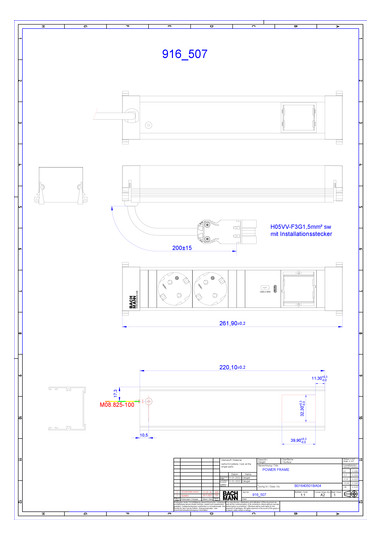 Bachmann POWER FRAME M 2xCEE7/3  916.507 