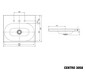 Kaldewei Aufsatz-Waschtisch CENTRO 3058, 90 x 50 cm, BBR, weiß Perl-Effekt, ohne Überlauf, 1 Hahnloch