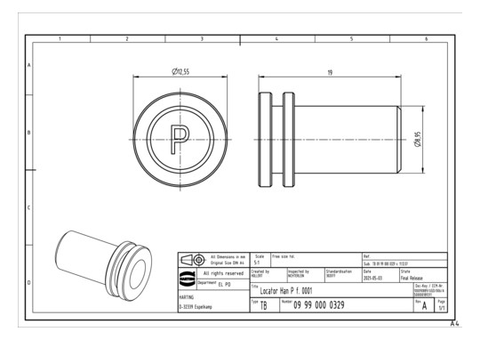 HART Positionshülse HAN P    09990000329 