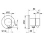 KEUCO Fertigmontageset IXMO UP-2-Wege-Ab-/Umstellventil, Schlauchanschluss, Griff Comfort, rund, schwarz matt