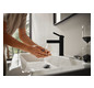 hansgrohe Waschtisch-Einhebelmischer 100 Finoris mit Push-Open-Ablaufgarnitur, mattschwarz