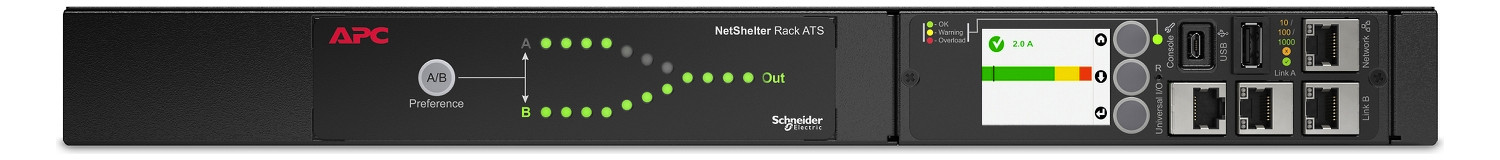 Rack-Stromverteilung 1HE 12xC13 230V m.Display m.LED-Anz Schaltbar