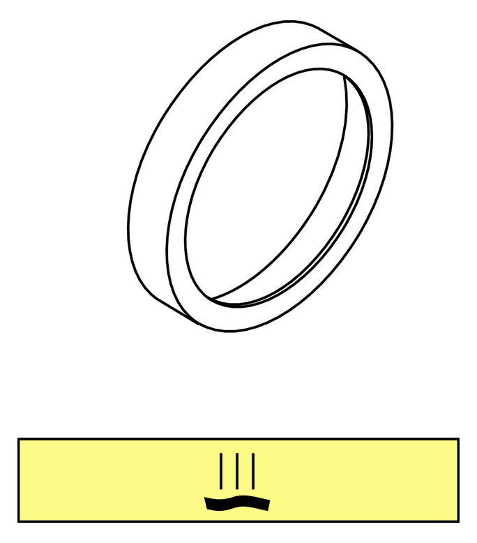 IS Dekorring DEA, mit Symbol Wanneneinl. Armaturenmodule, Chrom