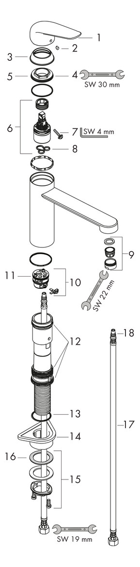 hansgrohe Spültisch-Einhebelmischer 120 Focus M42 1jet, Edelstahl-Optik