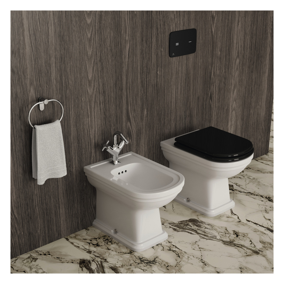 Ideal-Standard WC-Sitz Calla MDF, Scharniere Edelstahl, Softclosing, schwarz Ideal-Standard WC-Sitz Calla MDF, Scharniere Edelstahl, Softclosing, schwarz