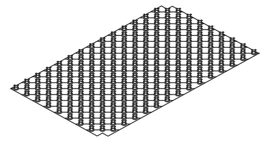 TECE Noppenfolie TECEfloor 14-17 mm, 840 mm x 1440 mm, ohne Dämmung