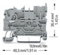 Reihenklemme 0,25-2,5qmm Serie 2022 24A 1Etage 2kl gr Hutschiene TH35