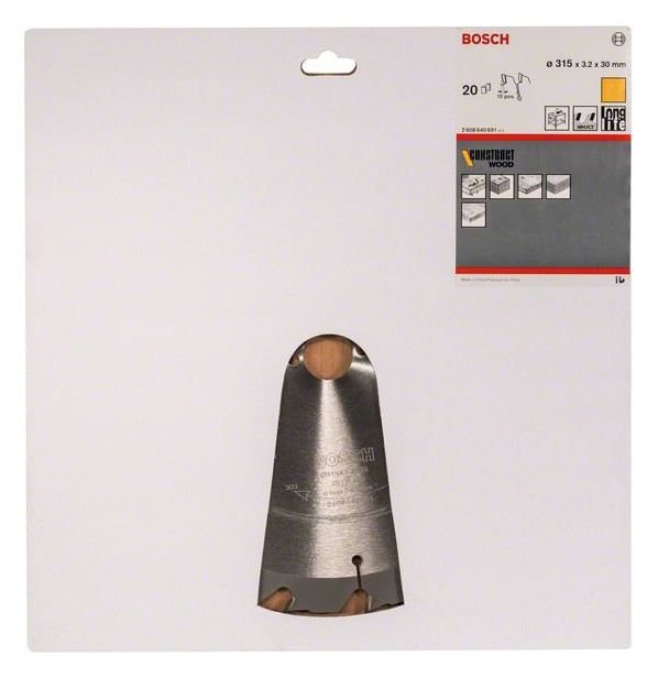Bild HM-Kreissägeblatt Nagelf. 315x3,2/2,2x30 20Z HB Bos VE à 1 Stück Construct Wood - BOSCH-1