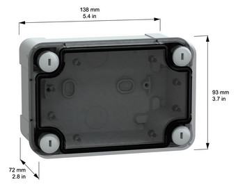 Wandschrank Kst IP66 B80xH125xT65mm unbeh RAL7035