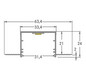 Einbauprofil ws Alu 2000x63,4x24mm
