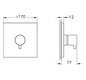 VitrA Bad Fertigmontageset V-Box Flow Square UP-3-Wege Umsteller, Nickel gebürstet