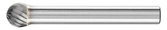 PFERD-HM-Frässtift Kugel KUD - 8x7mm, Z3, Schaft 6mm