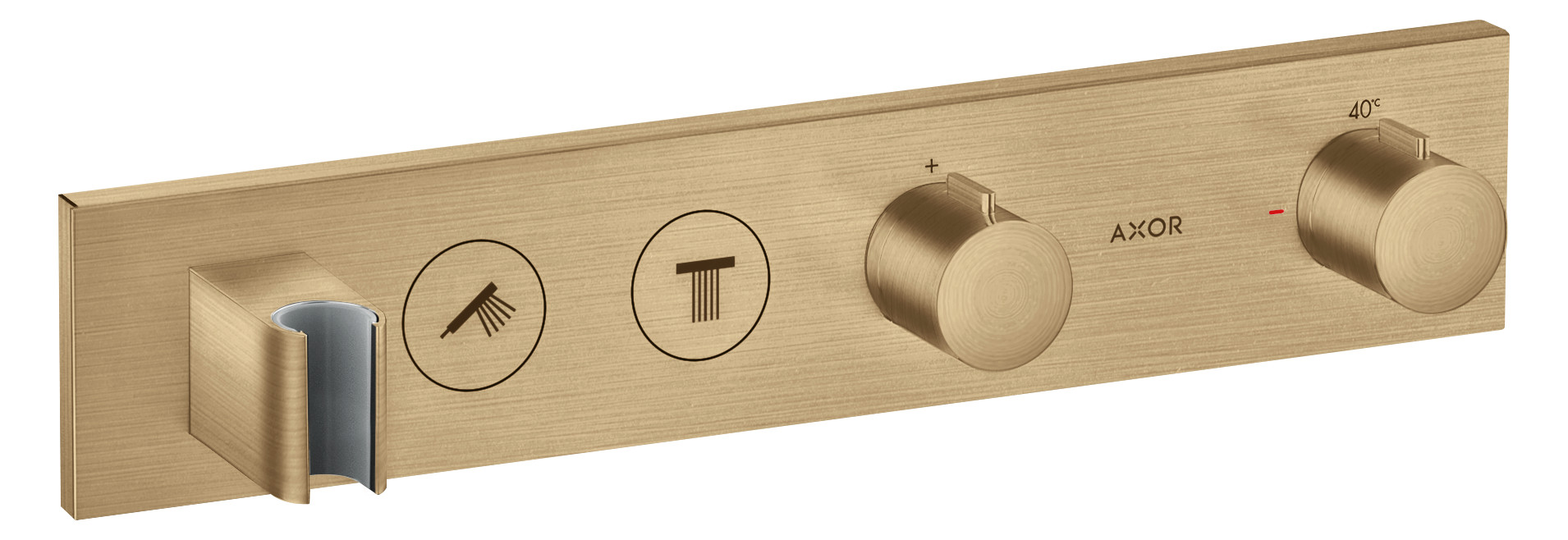hansgrohe Fertigmontageset Axor Select UP-Thermostatmodul, 2 Verbraucher, brushed bronze