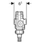 Geberit Füllventil Typ 380 Wasseranschluss seitlich, 3/8", Nippel Messing, für AP-Spülkästen