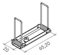 Befestigungsset alu ST L20mm B65,2mm