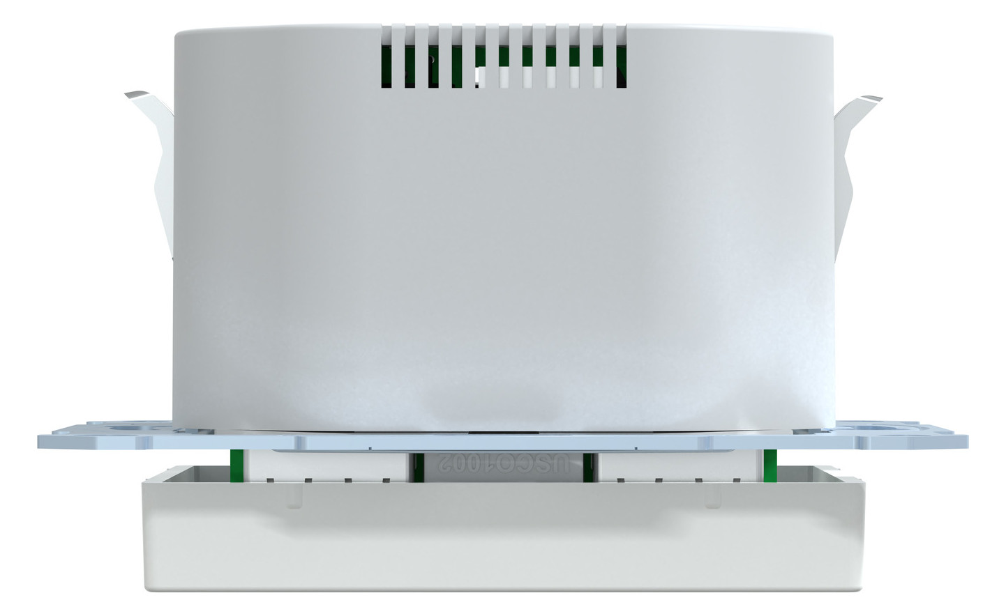 Steckdose 1f akws glz 2USB-A UP m.BS USB IP20 aktivweiß Schutzkontakt Typ F/USB