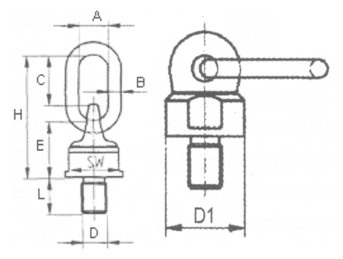 Vermaßte Strichzeichnung