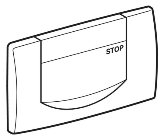 Geberit Betätigungsplatte 200F weiß, für Spül-Stopp-Spülung, Kunststoff