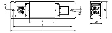 Vorschaltgerät 2x15W VVG f.T8 f.T38 MW konv 150x41mm