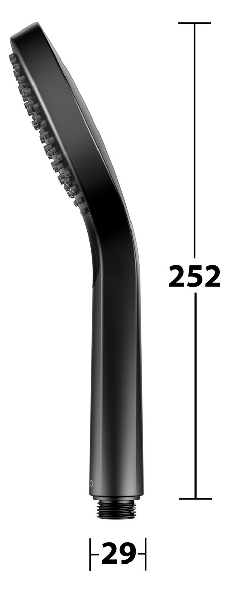 KEUCO Handbrause IXMO 3 Strahlarten, schwarz matt