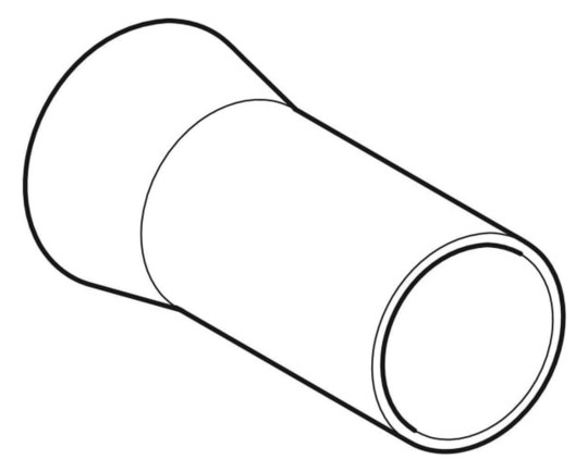 Geberit Übergangsstück Mapress DN 40, Ø 42/48,3 mm, mit Anschweiß/Einschubende, Edelstahl