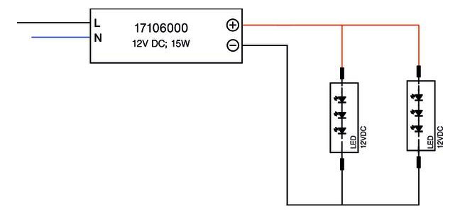 LED-Trafo 1-15W 12V IP20 Kstgeh stat 110x45x20mm