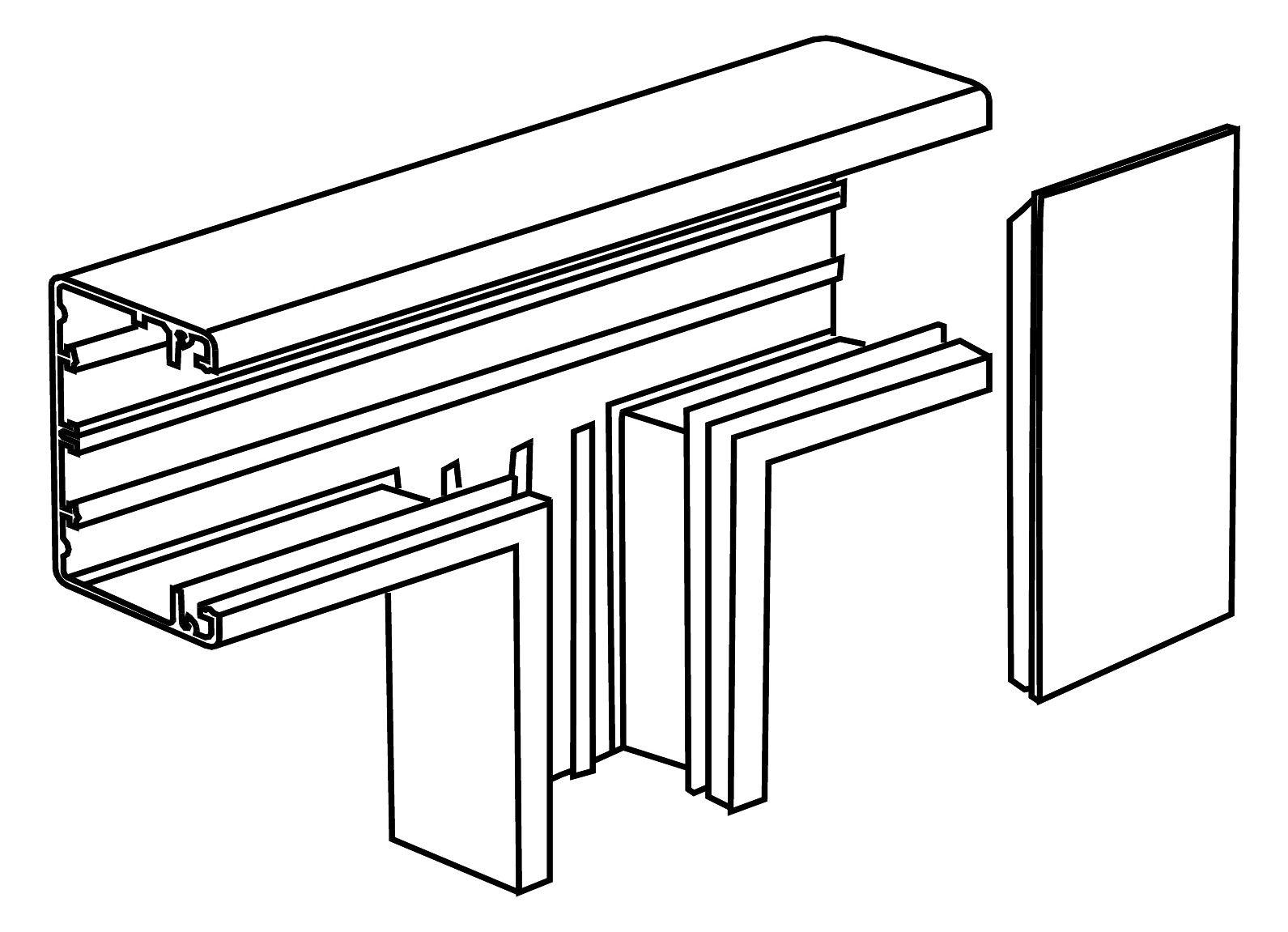 T-Stück GEB-K 52x225mm UT/OT Alu ver-ws RAL9016 besch