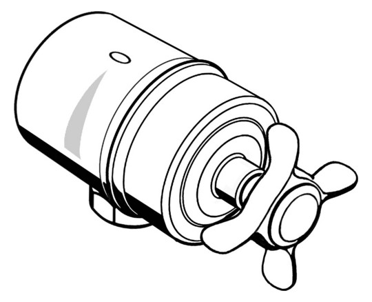 hansgrohe Absperrventil Axor Montreux Stop mit Rückflussverhinderer, Kreuzgriff, brushed nickel