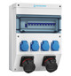 CEE-Kombi Kst gr IP54 2x16A5p400V 4Steckd LS-Schalter