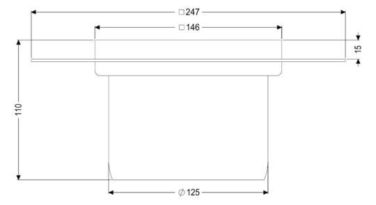 Kessel Aufsatzstück Ferrofix 146 x 146 mm, mit Gitterrost, Abdeckung aus Edelstahl, Flanschhöhe 15mm