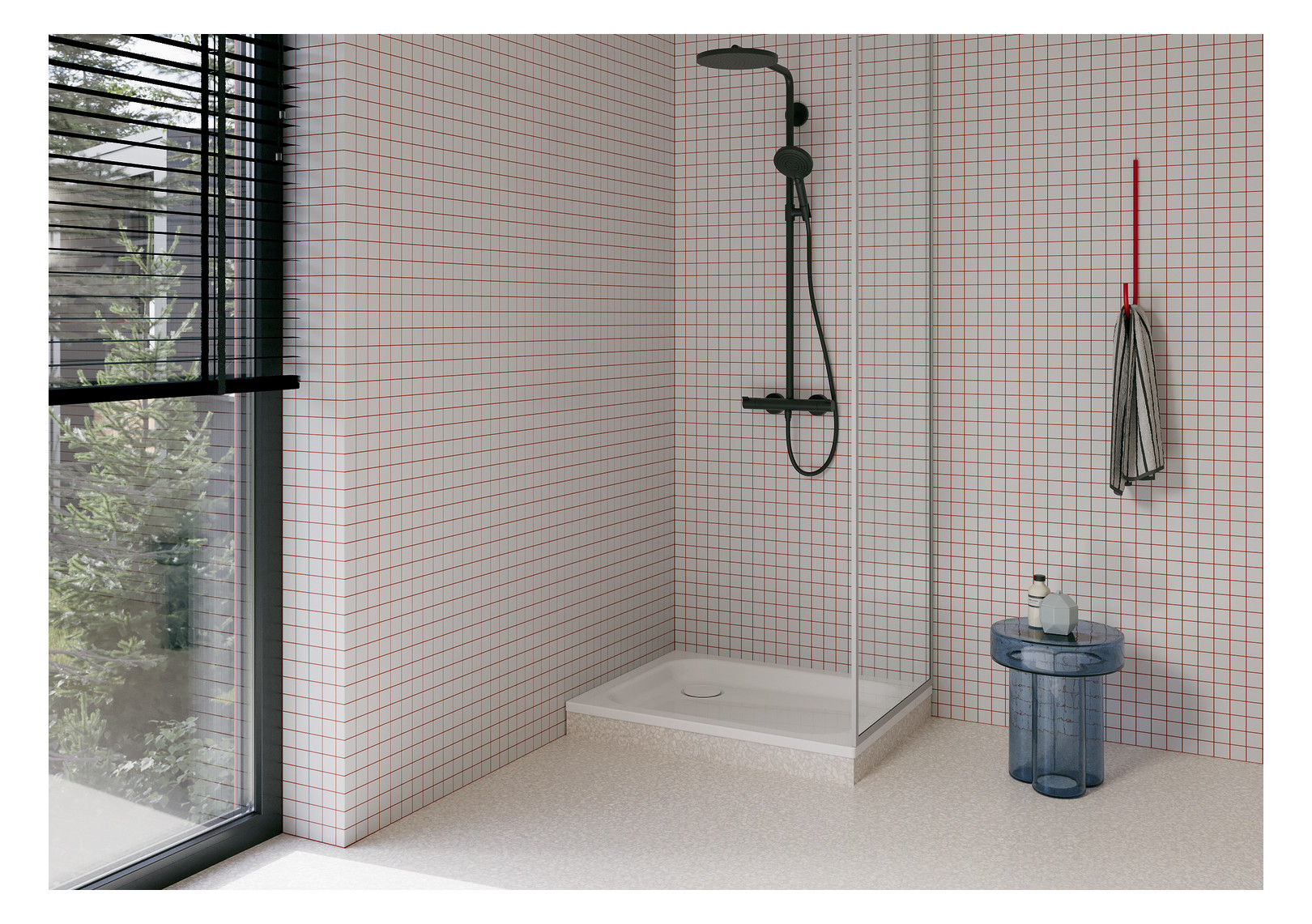 Duschwanne BetteSupra 8610 90x60x6,5cm, Antirutsch/Sense, weiß