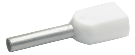 ZW-Aderendhülse 0,5qmm 8mm isol PP ws Cu Polypropylen (PP) verzinnt