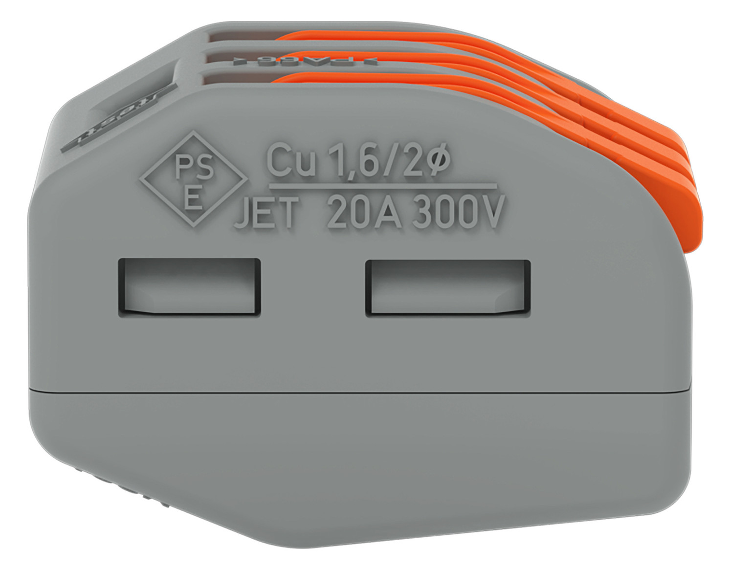 Steckklemme 3f 400V 32A Serie 222 lgr 0,08-2,5qmm m.BetätiHebel f.Massivleiter