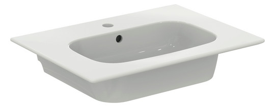 Ideal-Standard Möbelwaschtisch-Paket i.life A 64x46x64,5cm, 1 Hahnloch, Griff Chrom gebürstet, Eiche natur