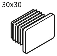 Walraven Schienenendstopfen 30 x 30 mm, für WM2, grün, Polyethylen
