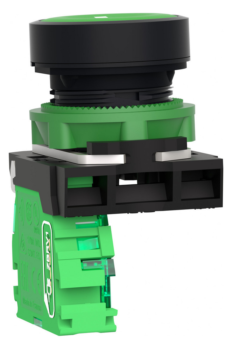 Drucktaster 1f ws rnd Ø22,5mm 1S IP30 fl Tastend