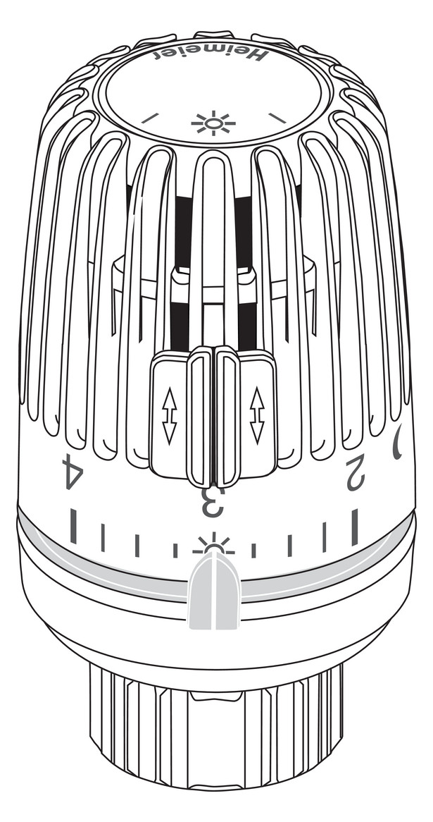 Heimeier Thermostat-Kopf VK Standard, mit Klemmverschluss, weiß